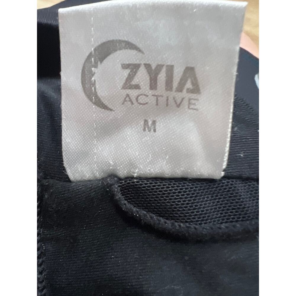 Zyia Active Womens Sports Bra Size M Black Strappy Back Supportive Medium (A00) - Picture 3 of 3